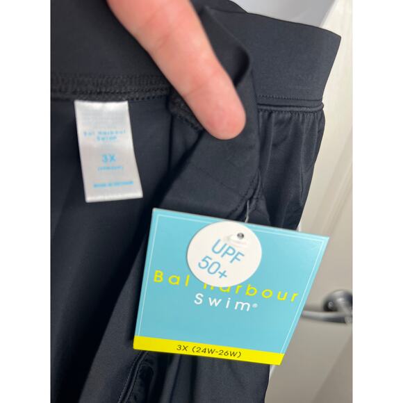 Bal Harbour Women's Tummy Control UPF 50+ Swim Skirt Black NEW ~ Size 3X - Picture 6 of 6